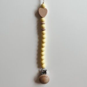 Pacifier clip Custard